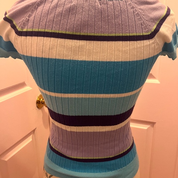 New York and Company striped color block sweater - Picture 2 of 4